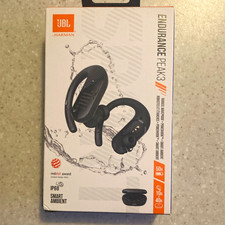 JBL Endurance Peak 3 Wireless Bluetooth Ear-Hook Earbuds Waterproof Mic Black
