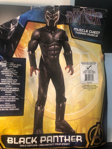 MARVEL HALLOWEEN BLACK PANTHER -MUSCLE CHEST THORAAX MUSCLE