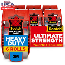 Scotch Heavy Duty Shipping Packing Tape, Clear, Packing Tape for Moving Boxes an