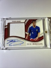 2023 Panini Immaculate Soccer Tyler Adams Patch Auto 20/49 USMNT World Cup