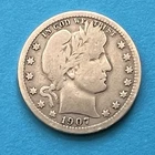 1907-P, USA🇺🇸 Barber Quarter, 118-year old, 90% Silver content, GOOD condition