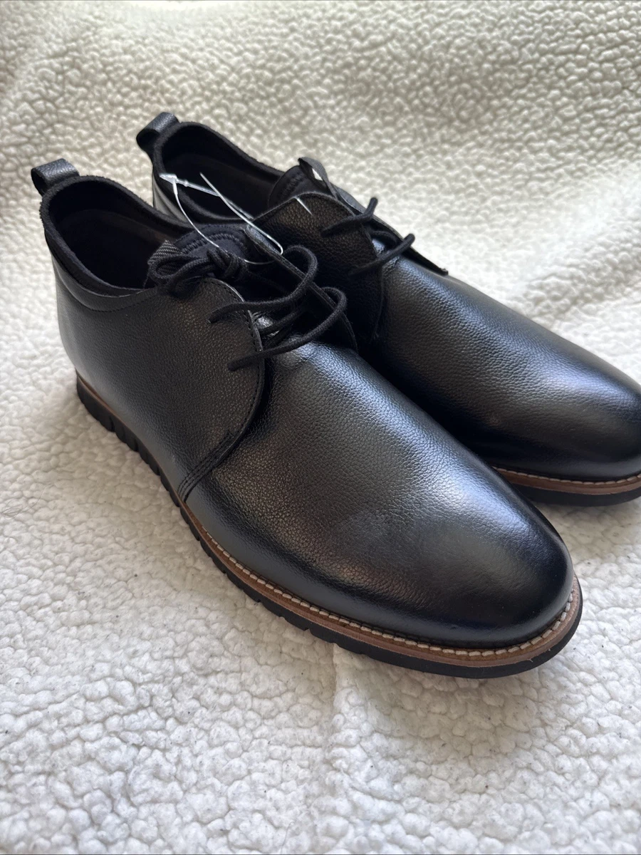 Hush Puppies Mens Black Leather Derby Dress Shoes Square‎ Toe Lace Up GUC 13 EW Amazon.com | Hush Puppies Men main image 2
