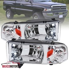 Headlights Fits 1994-2001 Dodge Ram 1500 2500 3500 Head Lamps Replacement Lr