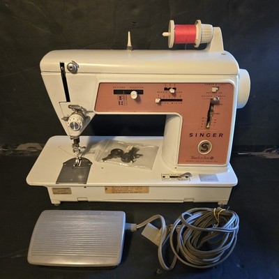 Singer Touch & Sew Special Zig Zag Model 626 Sewing Machine W/table Mount Hinges