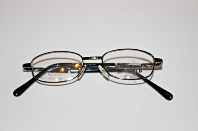 New Optic World 6011 Eyeglass Frames Gun Metal 48-18-130 Clear Glass for Rx