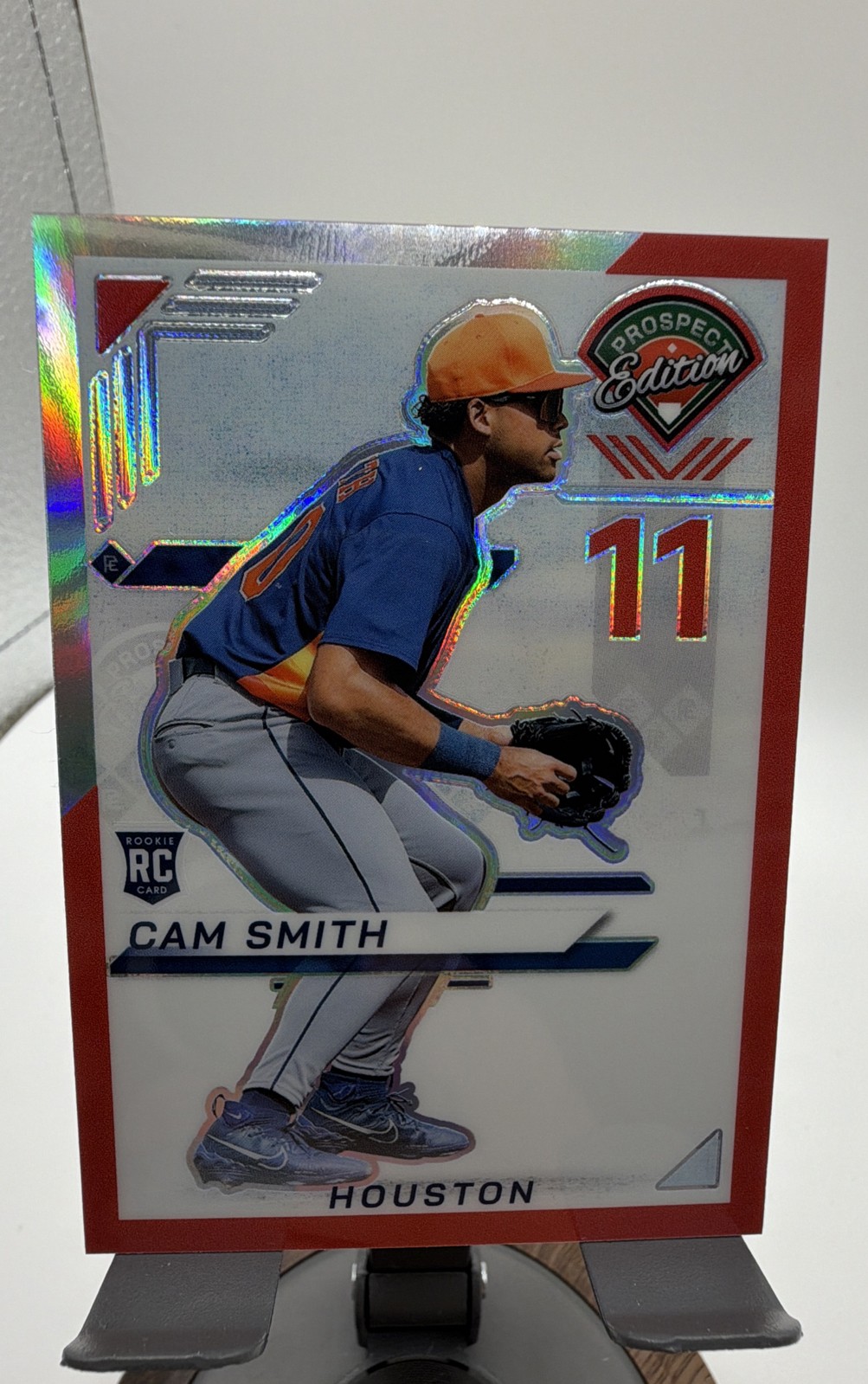 2025 Panini Prospect Edition - Cam Smith #63 Red Prizm /199 (RC) Houston