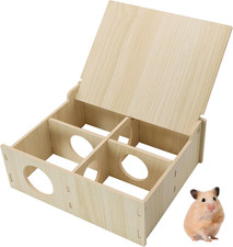 Hamster and Mouse Wooden Tunnel Cage Secret Peep Shed Waterproof