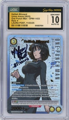 CGC GEM MINT 10 AUTO 10 Laura Post Signed Hellish Blizzard UE06BT/OPM-1-022 R*