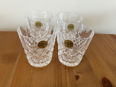 4 x Cristal d Arques Whisky 24% Bleikristall Becher Made in France
