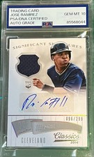 Jose Ramirez 2014 Panini Classics Signatures Rookie RC RPA /299 PSA 10 Auto