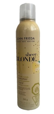 John Frieda Sheer Blonde Crystal Clear Hair Spray For All Blondes 8.5 oz New