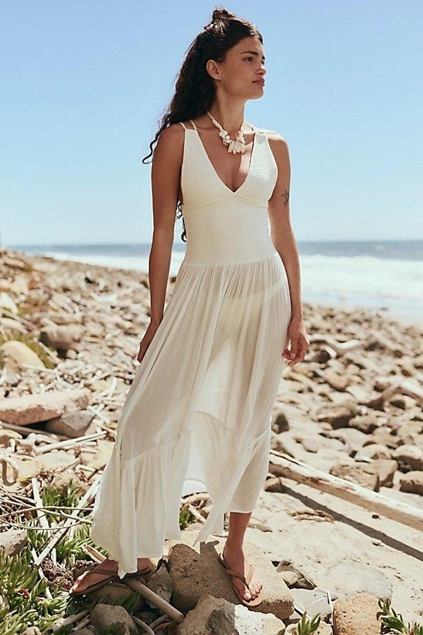 free people white halter dress Women's for sale Beach