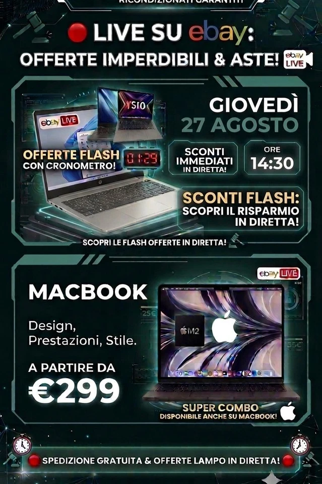 LIVE eBay: ASTE e Sconti Esclusivi su Computer Ricondizionati garantiti!