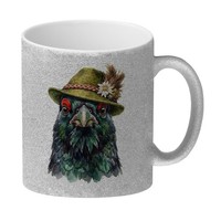 Auerhuhn Mit AlpenläNdischem Trachtenhut Glitzer-Kaffeebecher