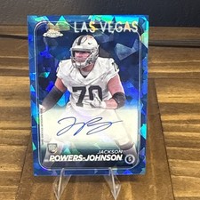 Jackson Powers Johnson 2024 Topps Chrome Sapphire Autograph LV Raiders
