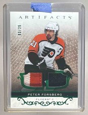 Peter Forsberg 2021 Upper Deck Artifacts #152 Emerald Material Patch /25