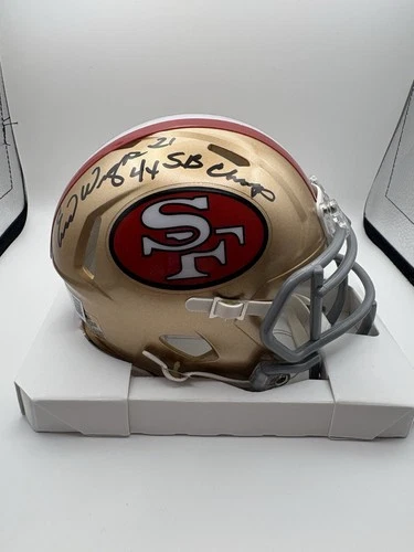 Eric Wright San Francisco 49ers autographed signed Speed Mini Helmet 4x SB Champ
