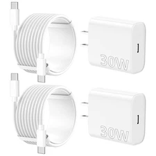iPhone 17 16 15 Fast Charger,[MFi Certified] 2Pack 30W USB C Wall Charger... 