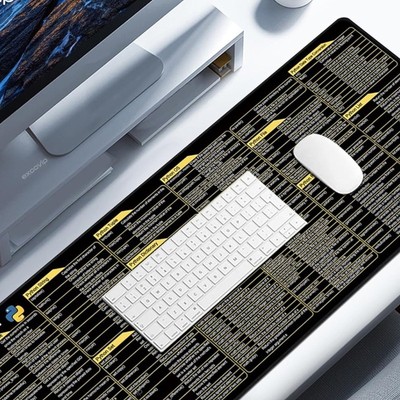 High Density Waterproof Mouse Pad with Printed Programming and Excels Shortcut