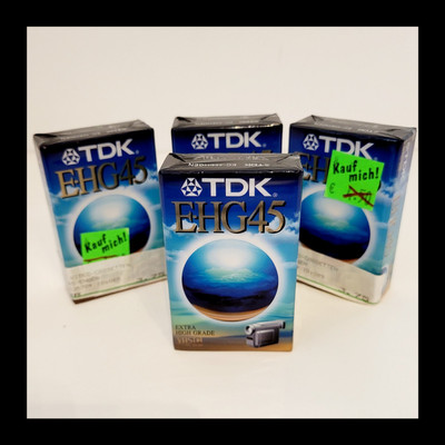 4 X TDK | EHG 45 | Kassette Videokassette | Tape VHS C