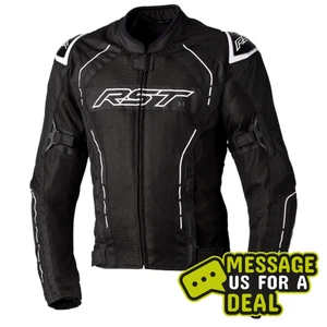 RST S1 Mesh Men's Textile Motorcycle Jacket - Black/White