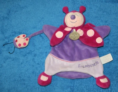 DOUDOU ET COMPAGNIE COCCINELLE MARIONNETTE FRAMBOISELLE VIOLET MAUVE EXCEL.ETAT - Photo 1/2