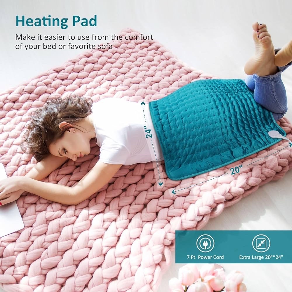 Electric Heating pad for Back/Shoulder/Neck/Knee/Leg Pain, Cramps and Arthritis