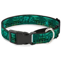 Plastic Martingale Collar Cali Bear/Palm Trees/Geometric Green Mediu (Us Import)