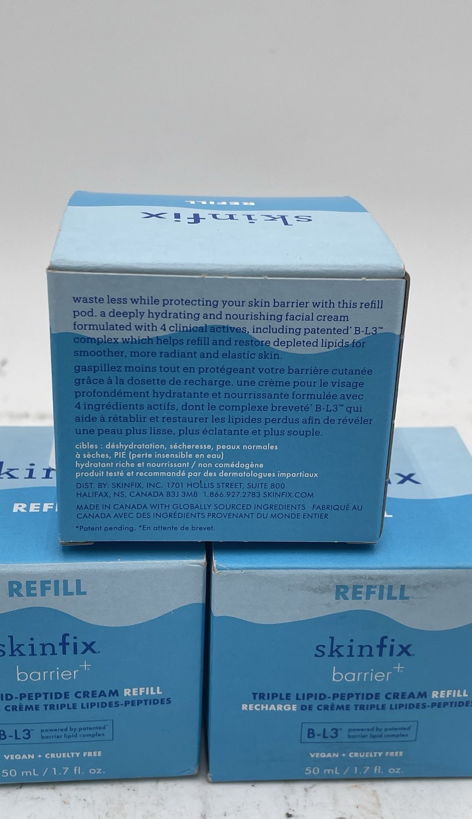 Skinfix Barrier+ Triple Lipid Peptide Cream Refill 50mL Vegan Lot Of 3