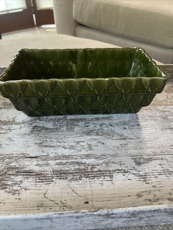Vintage Cookson Pottery USA Green Planter 102