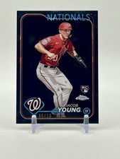 Jacob Young 2024 Topps Chrome Sapphire #397 Black Sapphire /10 Rookie Card