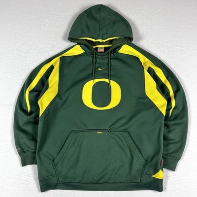 Nike x Oregon Ducks Vintage Center Swoosh Logo Hoodie Pullover Y2K Size Large