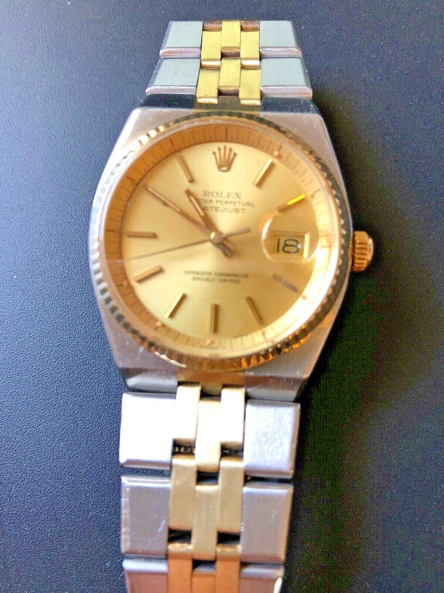 Vintage 1978 Rolex 1630 Datejust 36mm SS 14K YG Mens Watch RARE