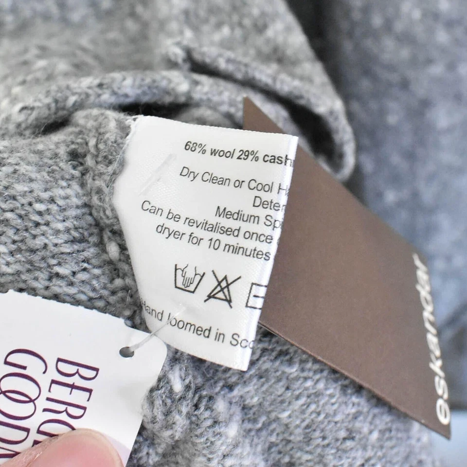 ESKANDAR Women’s Vest Top Open Front Sleeveless Wool Gray Size O/S - Image 4 of 4