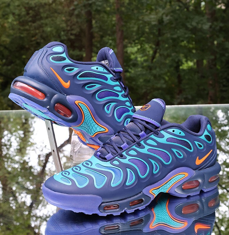 Nike Air Max Plus Drift Men's Size 12 Midnight Navy Orange Custom