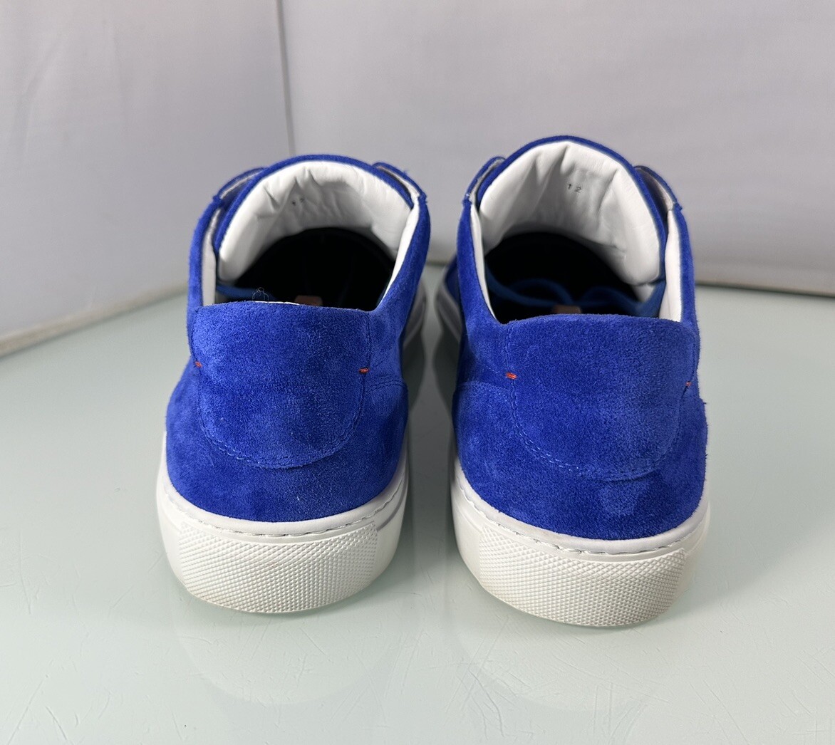 Del Toro シューズ 28cm Del Toro Men's Blue Suede Leather Low Lace Up Sneakers Shoes