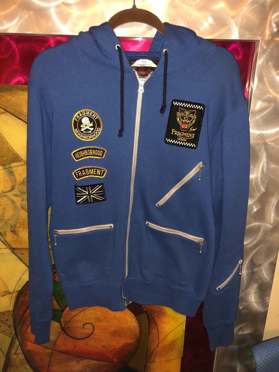 MEGA RARE!!! FRAGMENT DESIGN x NEIGHBORHOOD BIKER CLUB HOODIE L 