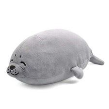 Plush Cute Gray Seal Pillow Stuffed Animal