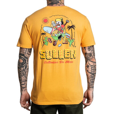 Sullen Art Collective Clothing T-Shirt - Beer Belly Marigold Tattoo Schädel Bier
