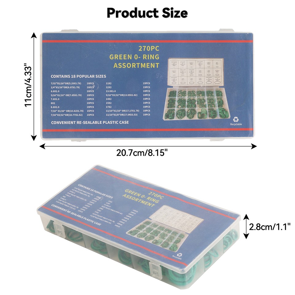 270X ORing Assortment Metric Seals Tap Washer Nitrile Rubber Repair