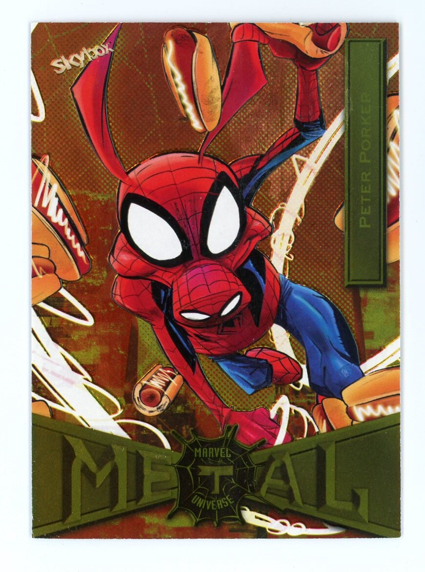 2021 SkyBox Metal Universe Marvel Spider-Man Yellow FX Peter Porker #65