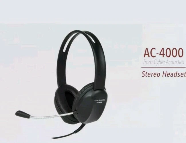 Cyber Acoustics 3.5mm Stereo Headset with Headphones and Noise