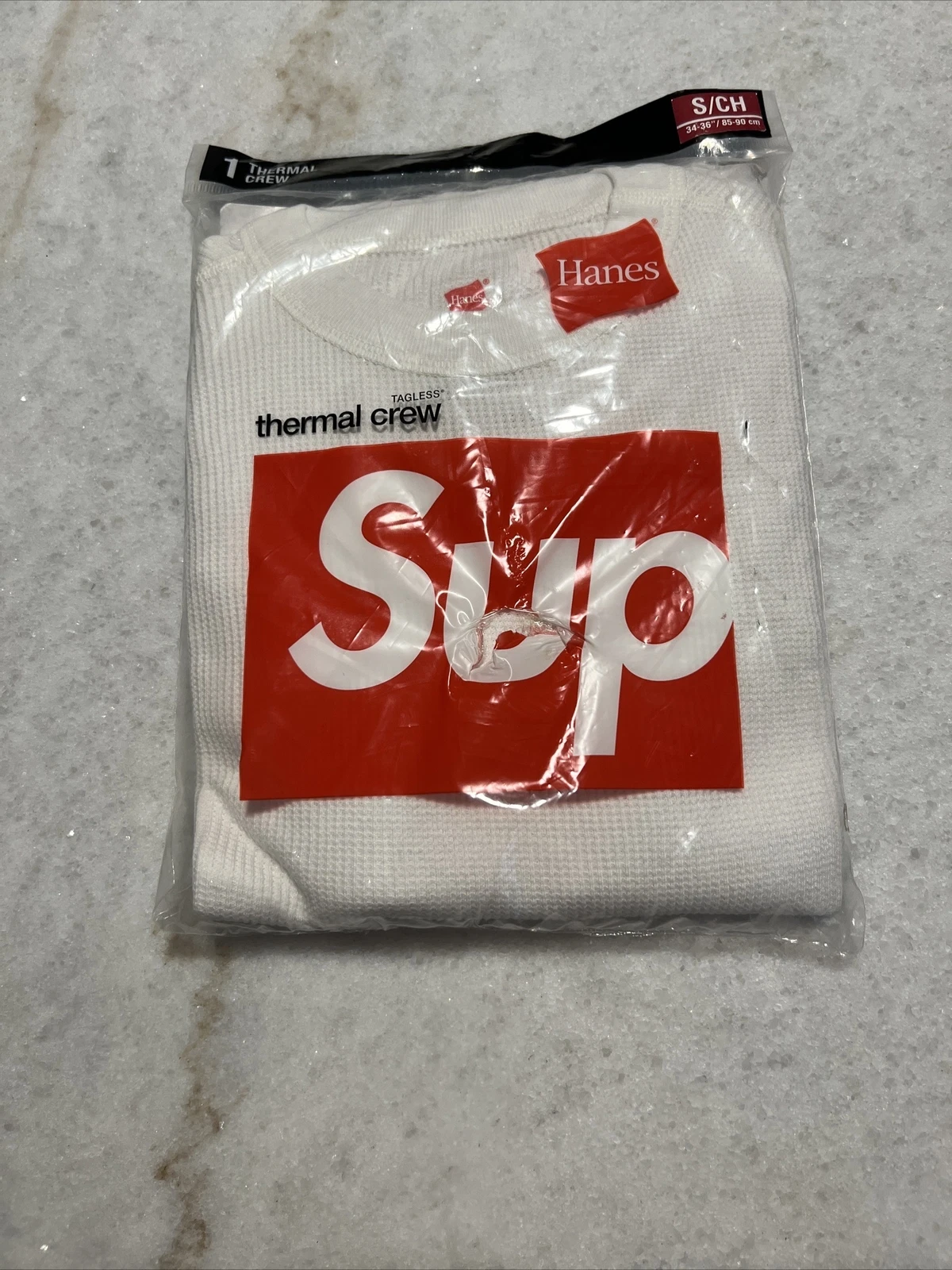 SUPREME/HANES 1 CREW THERMIQUE (SANS JOUR) TAILLE S/P/ AUTHENTIQUE/TOUT NEUF
