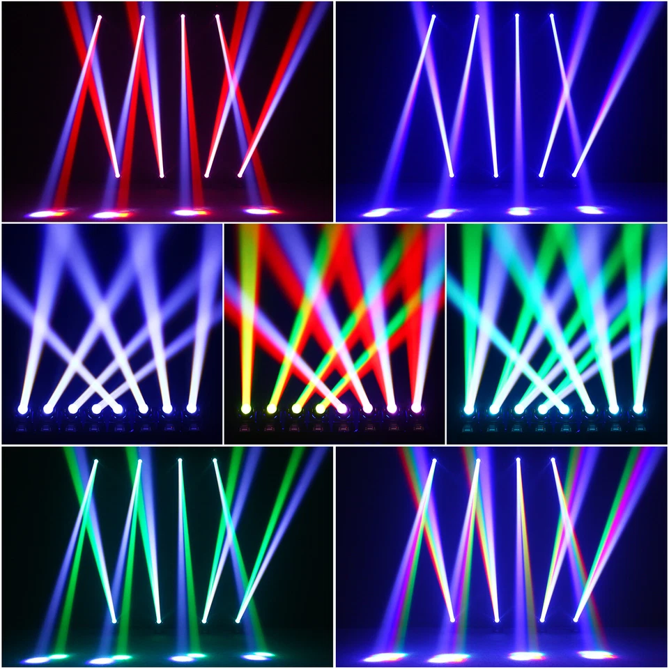 Mini Moving Head Light DMX RGBW Strobe LED DJ Lights Party Spot Stage Lighting - Image 3 of 4