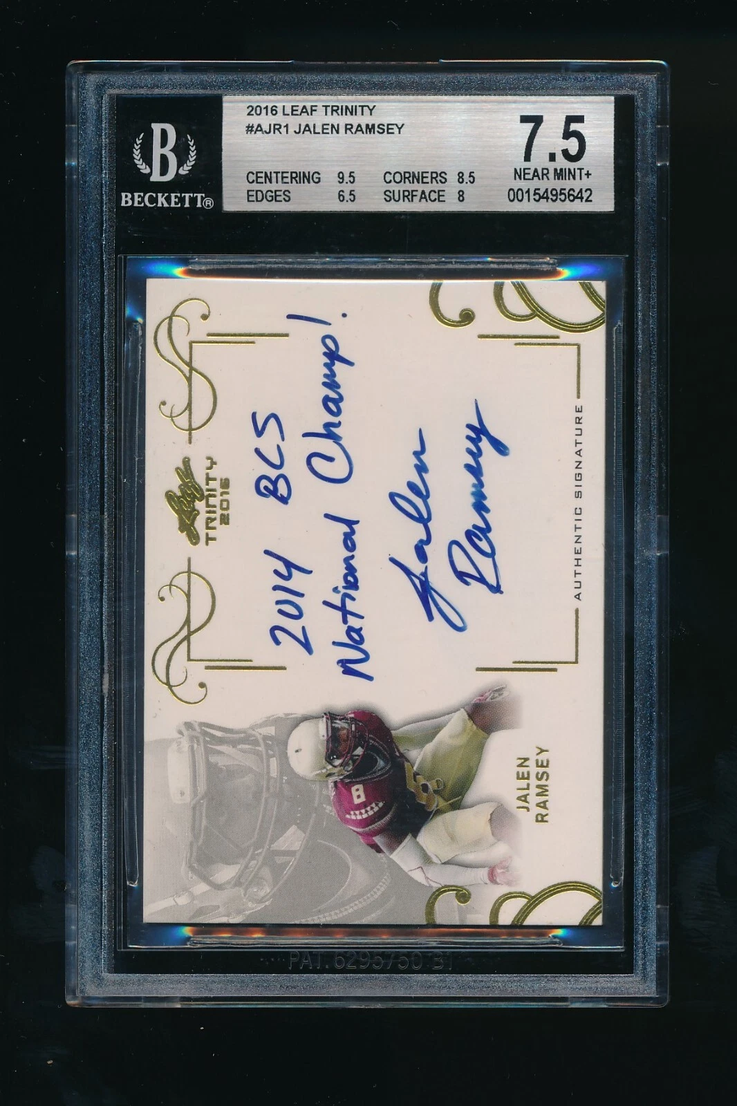 Jalen Ramsey Leaf Trinity Autograph #AJR1 Gold