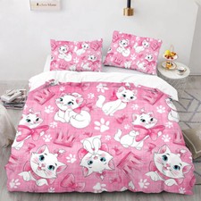 Disney Marie Cat Bedding Set Duvet Cover The Aristocats Pillowcase set/3pcs girl
