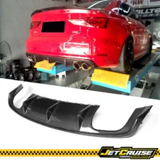 Fits 13-16 Audi S3 8V Sedan OE Style Rear Bumper Diffuser - CF