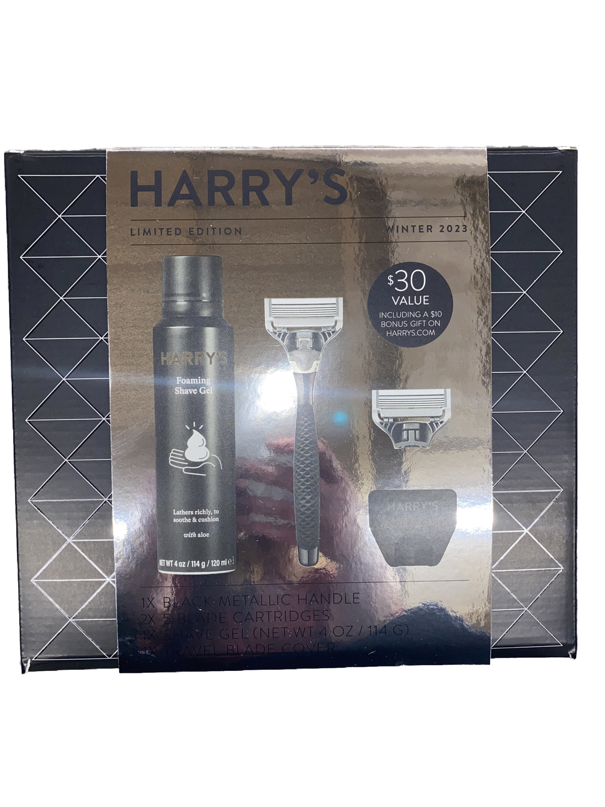 Harry's Men Holiday Gift SetMetal Handle，Razor Cartridge，Travel Cover