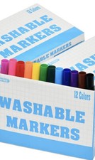 Rarlan Washable Markers Bulk, Markers for Kids, Bulk Pack, 12 Colors, 4 Boxes...
