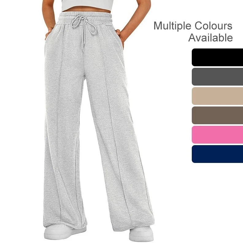 women's wide leg joggers lounge pants casual drawstring relaxed yoga trousers
Opens in a new window